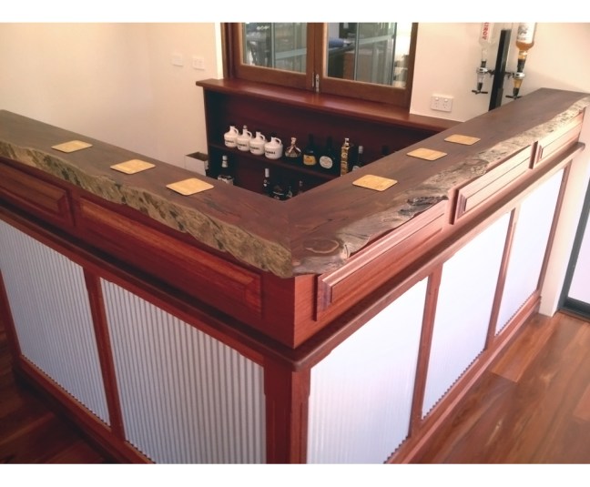 Jarrah with Natural Edge Bar